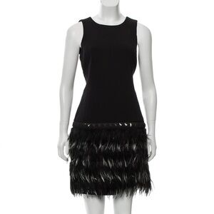 Michael Michael Kors Feather-Trimmed Mini Dress size medium 6